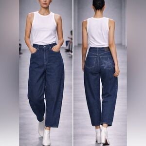 Levi’s Barrel Crop Jeans | Cottonized Hemp | Embroidered | Size 26